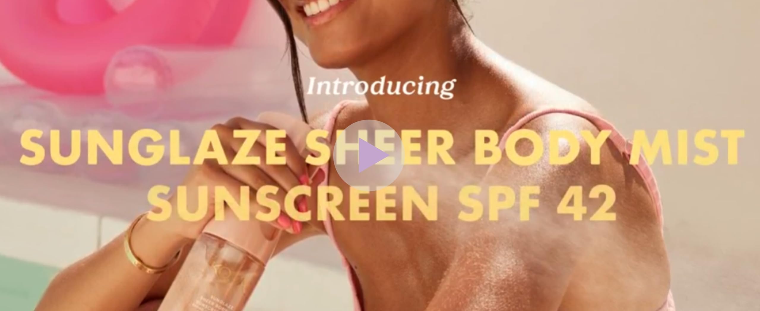 Kopari Rose Gold Sunglaze beach-ready look with shimmering protection.