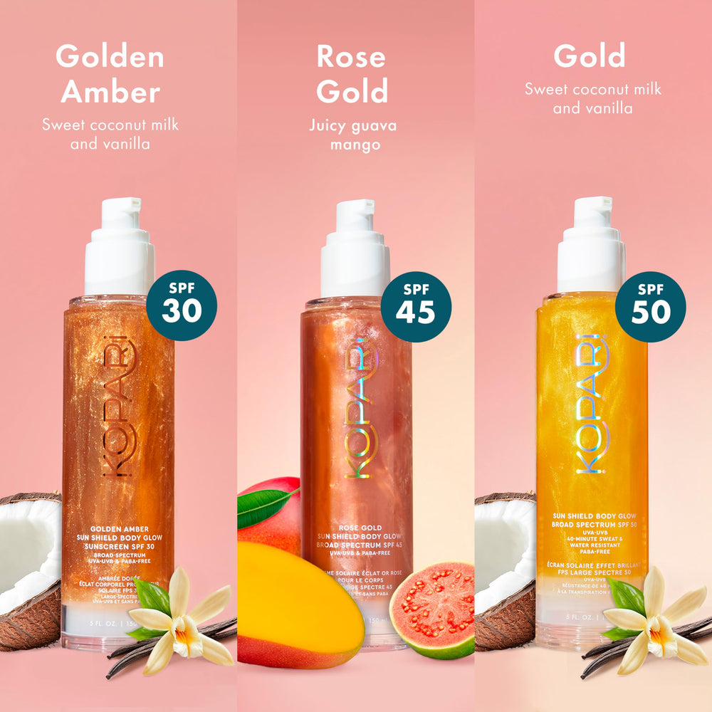 Kopari Sun Shield coconut scent evokes a beach-day vibe.