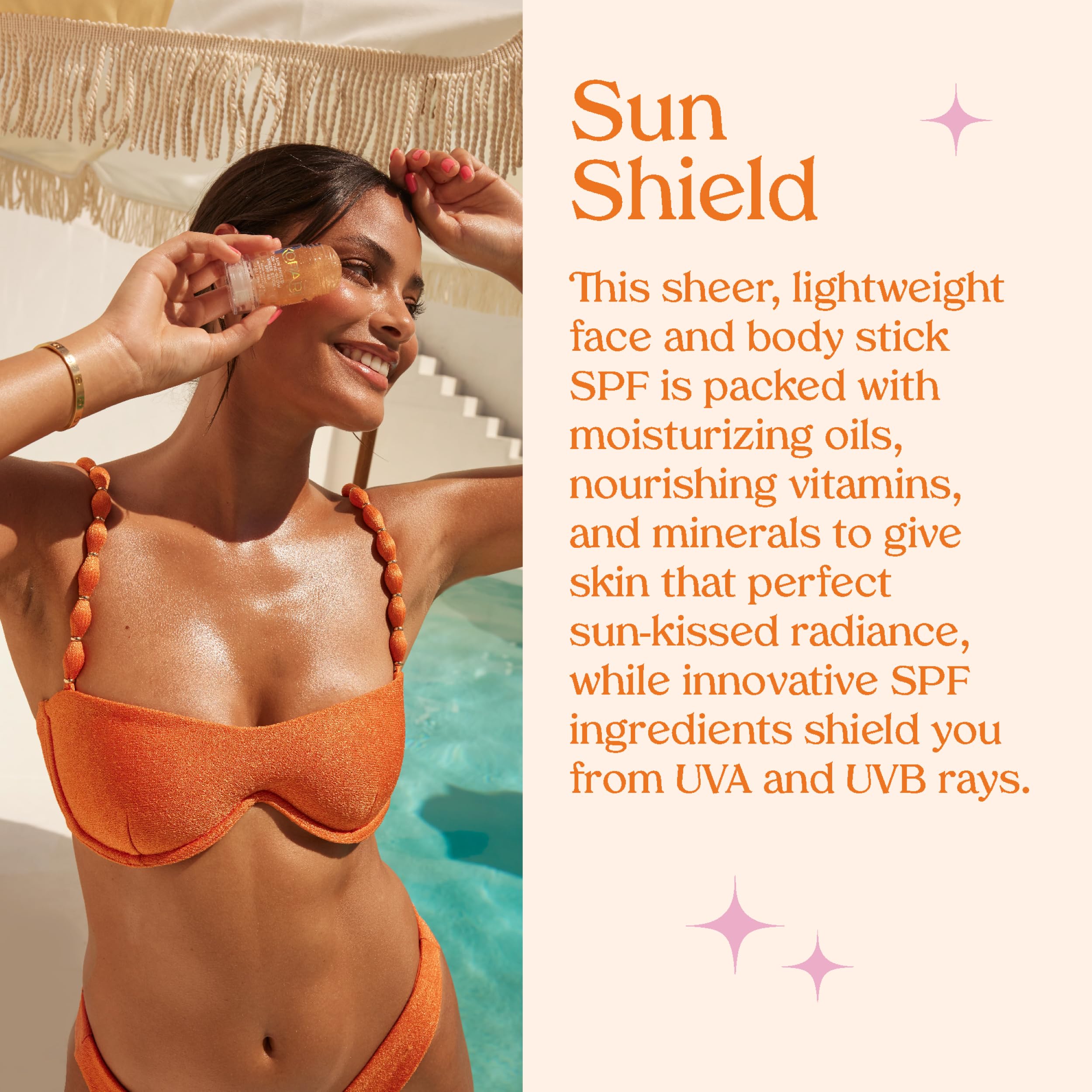 Kopari Sun Shield On-The-Glow with ethically sourced mica for a subtle glow
