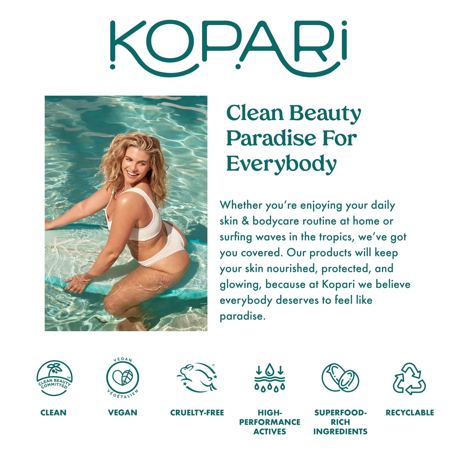 Kopari Sun Shield On-The-Glow compact stick in a portable travel pack
