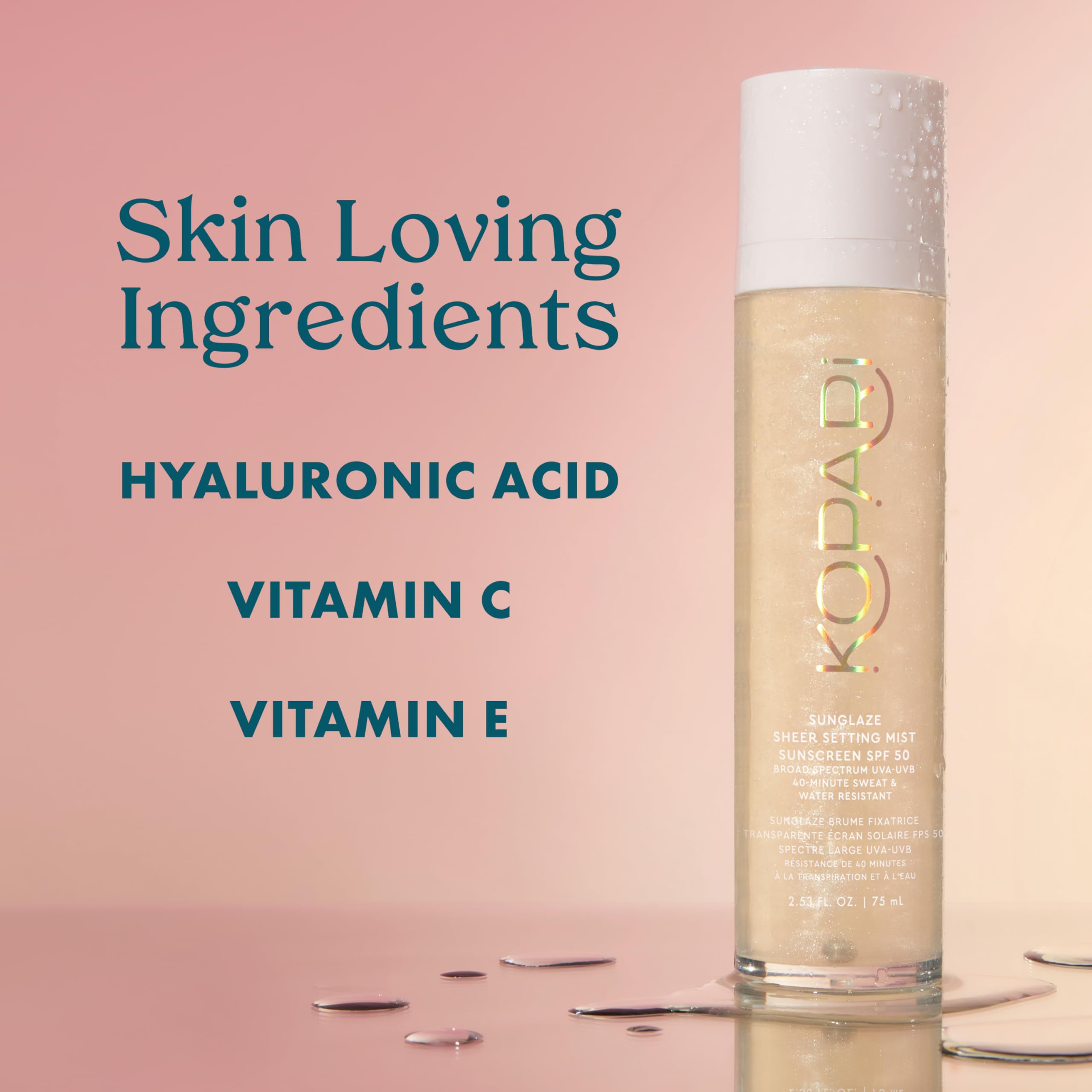 Kopari Sunglaze clean vegan cruelty-free formula concept in a product shot.