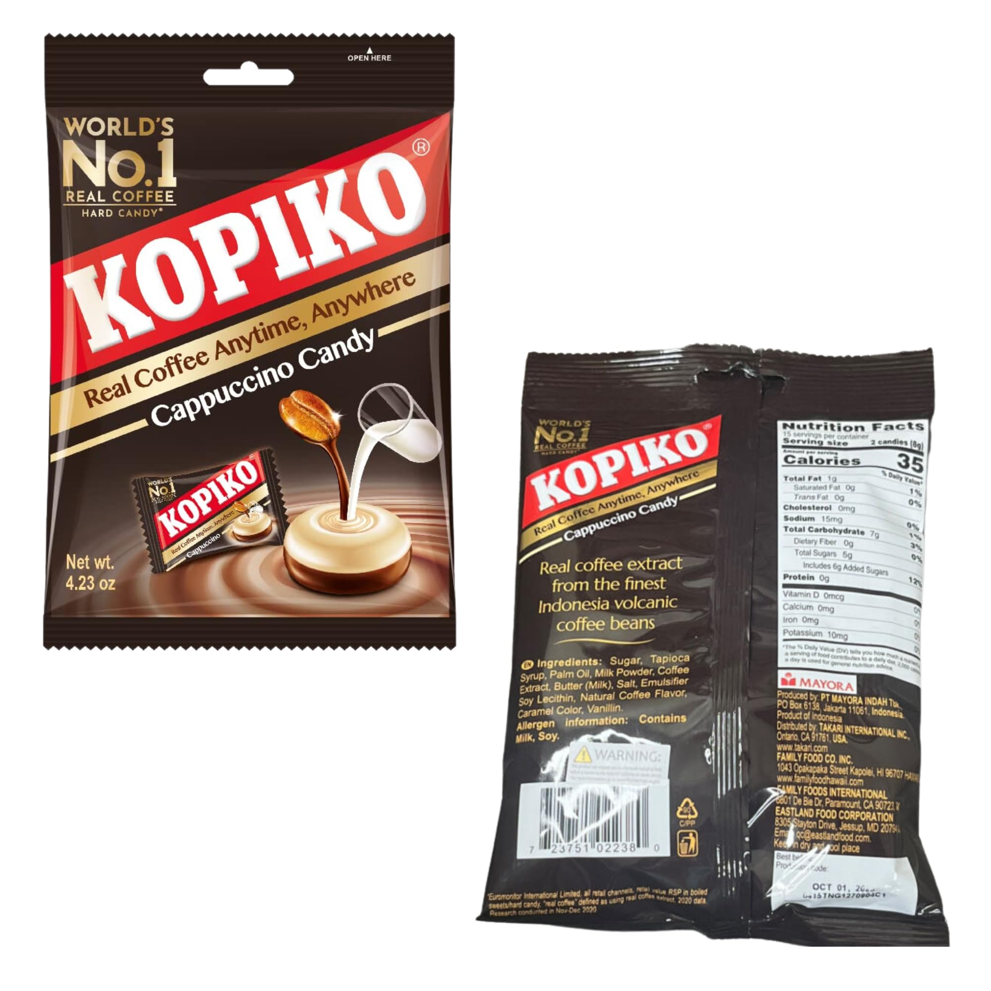 Bundled display of Kopiko Cappuccino Candy shows value for sharing.