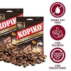 Kopiko Cappuccino Candy oval shape hints at bite-size convenience.