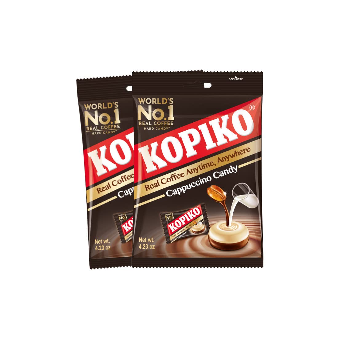 Kopiko Cappuccino Candy pack, on-the-go, delivers a quick caffeine lift.