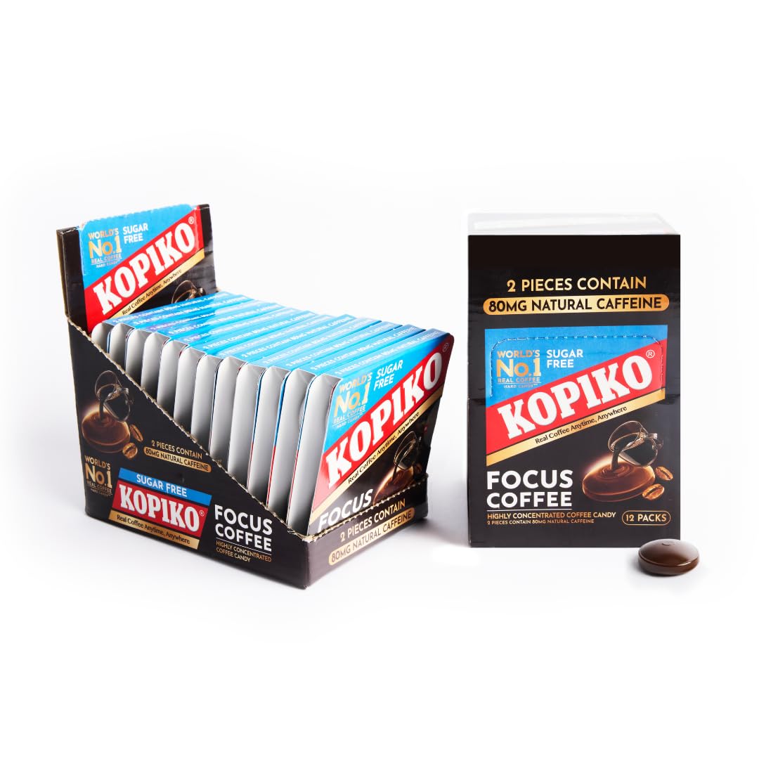 Kopiko Focus coffee candy box front showing packaging and branding
