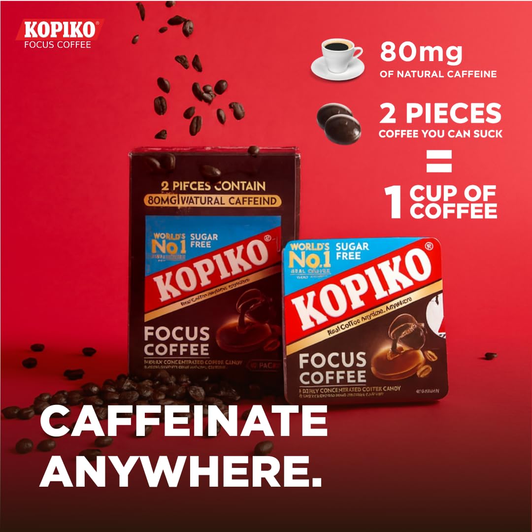 Kopiko Focus real Indonesian coffee extract aroma in candy