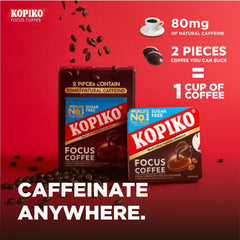 Kopiko Focus real Indonesian coffee extract aroma in candy