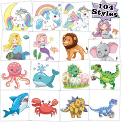 Kopokita tattoos unicorn pattern for playful kids party accessories