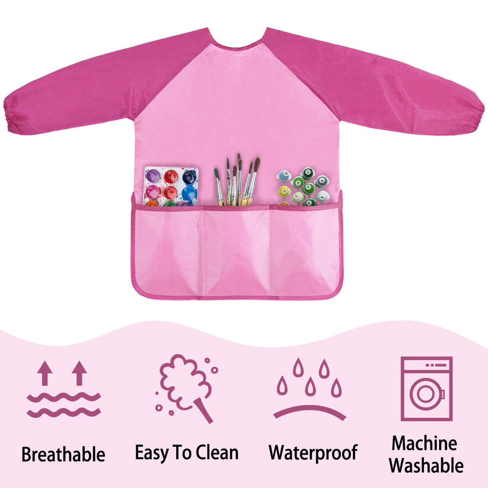 Front view showing three pockets for markers and small toys