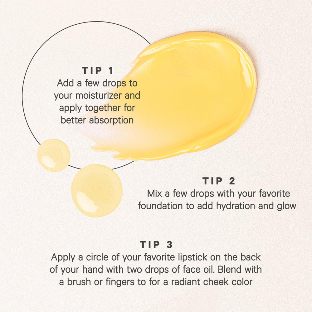 KORA Organics Noni Glow Face Oil ingredients close-up with antioxidants