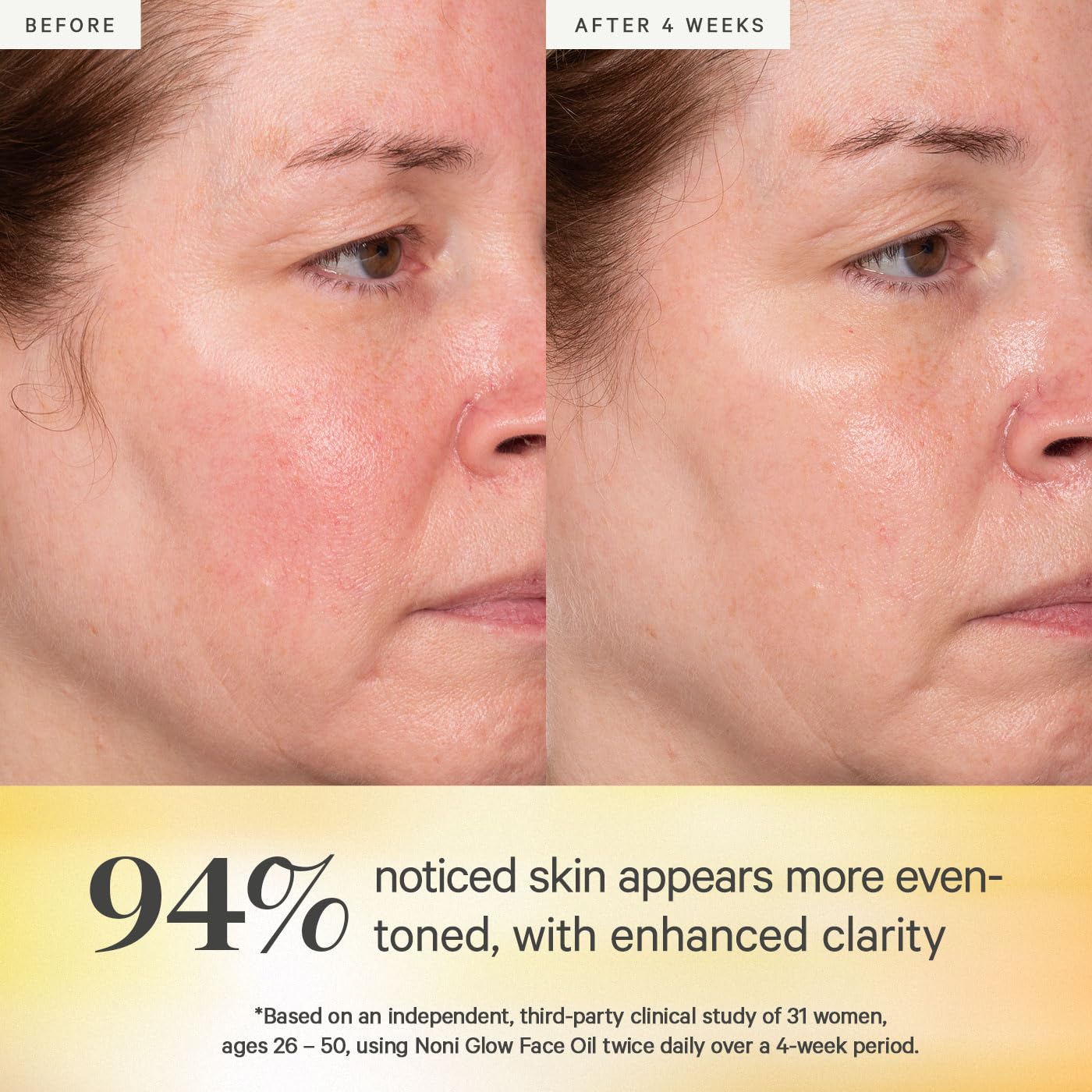 KORA Organics Noni Glow Face Oil texture on skin demonstrating fast absorption