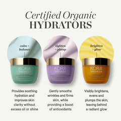 KORA Organics cleanser label detail showcases Certified Organic, cruelty-free credentials.