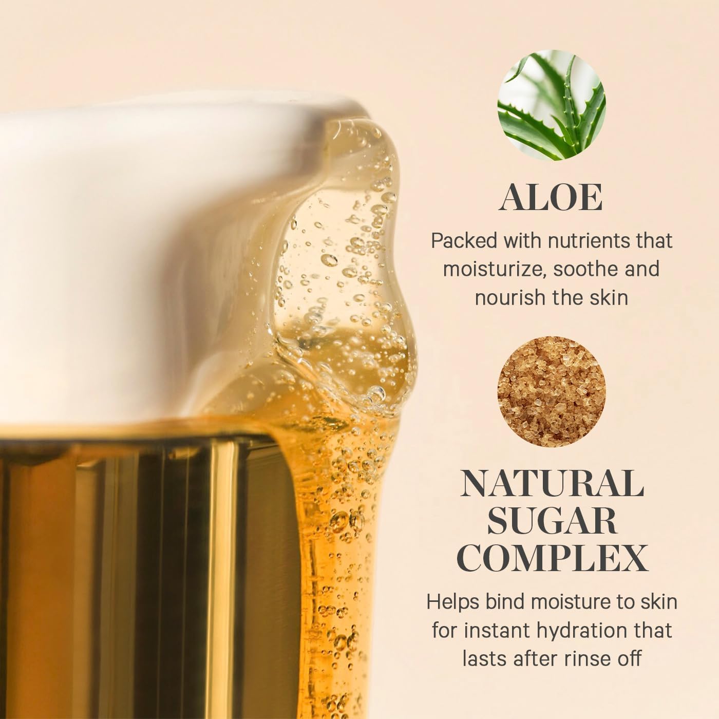 KORA Organics Turmeric Glow rich-lather scene suggests thorough cleansing without overdrying.