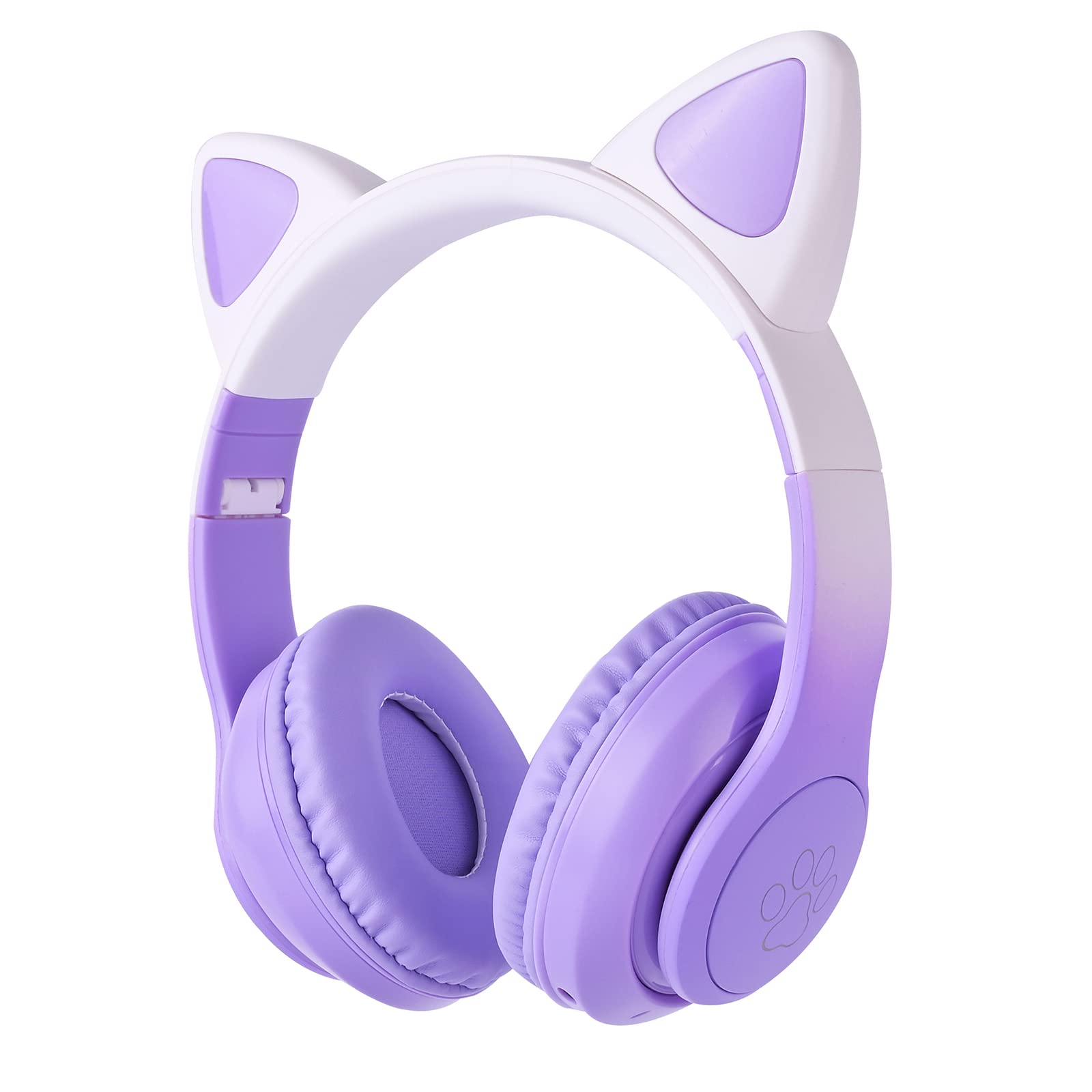 KORABA Bluetooth kids headphones in purple for wireless listening.