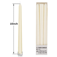 KORCCI Ivory Taper Candles on dining table evoke warm, intimate ambiance.