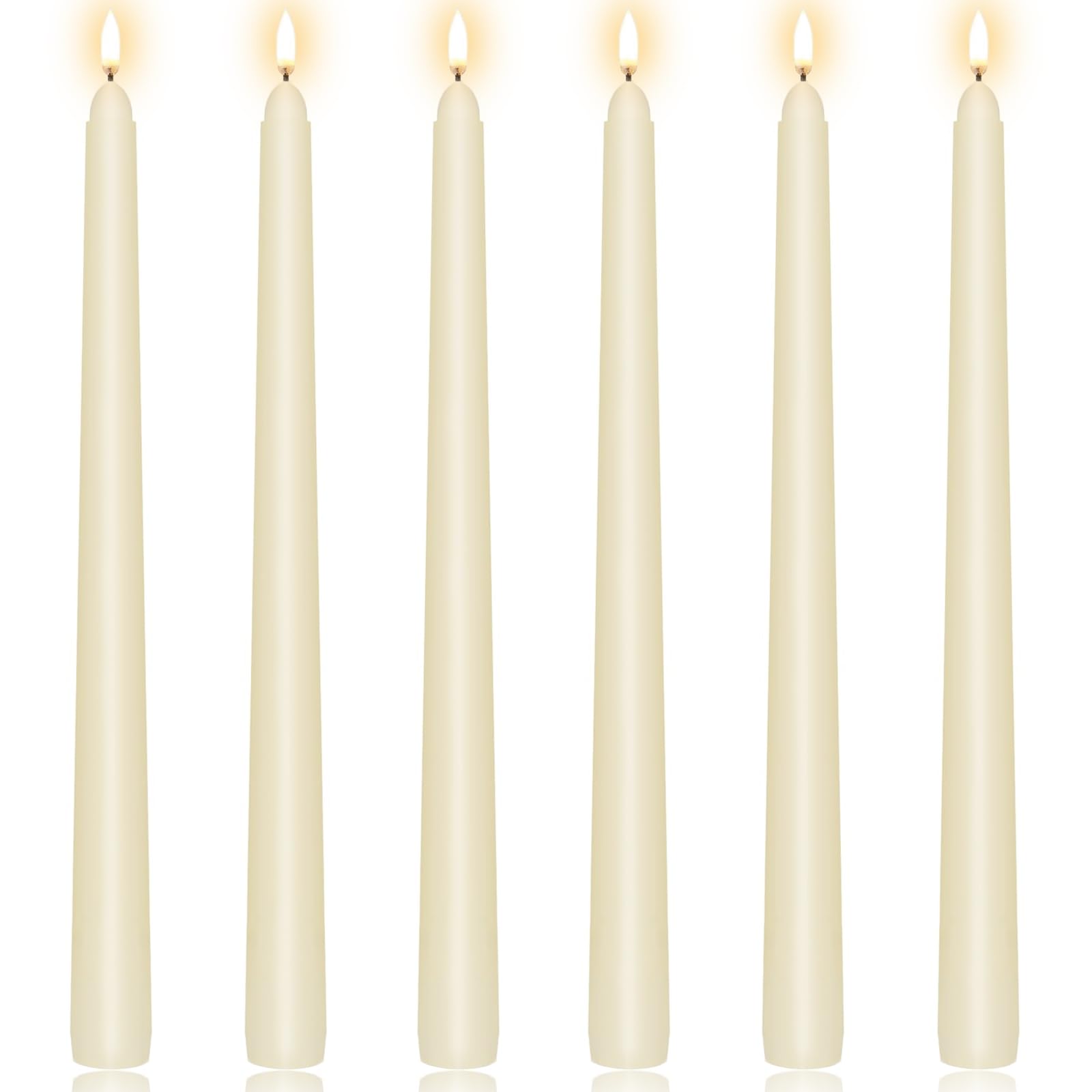 KORCCI set of 6 long candles for multi-seat centerpieces.