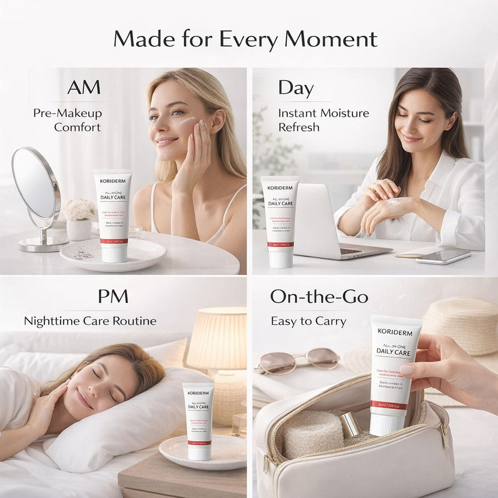 Koriderm Cream ingredient illustration with Cica and Hyaluronic