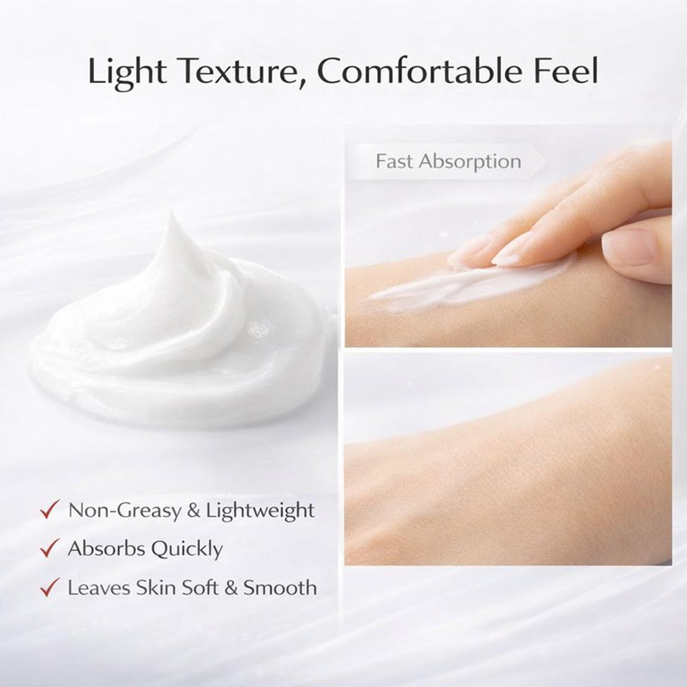 Koriderm Cream on fingertips ready for smooth application
