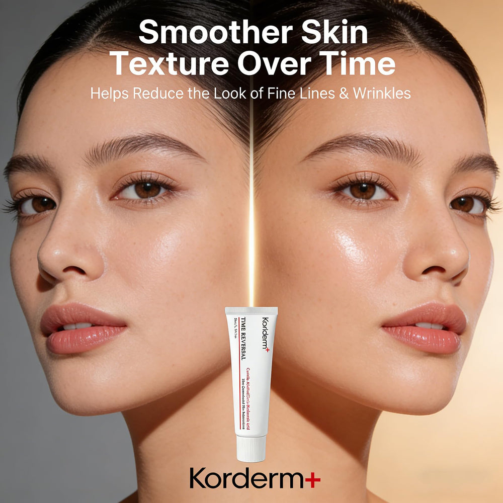 Koriderm Cream swatch on skin demonstrates quick absorption.