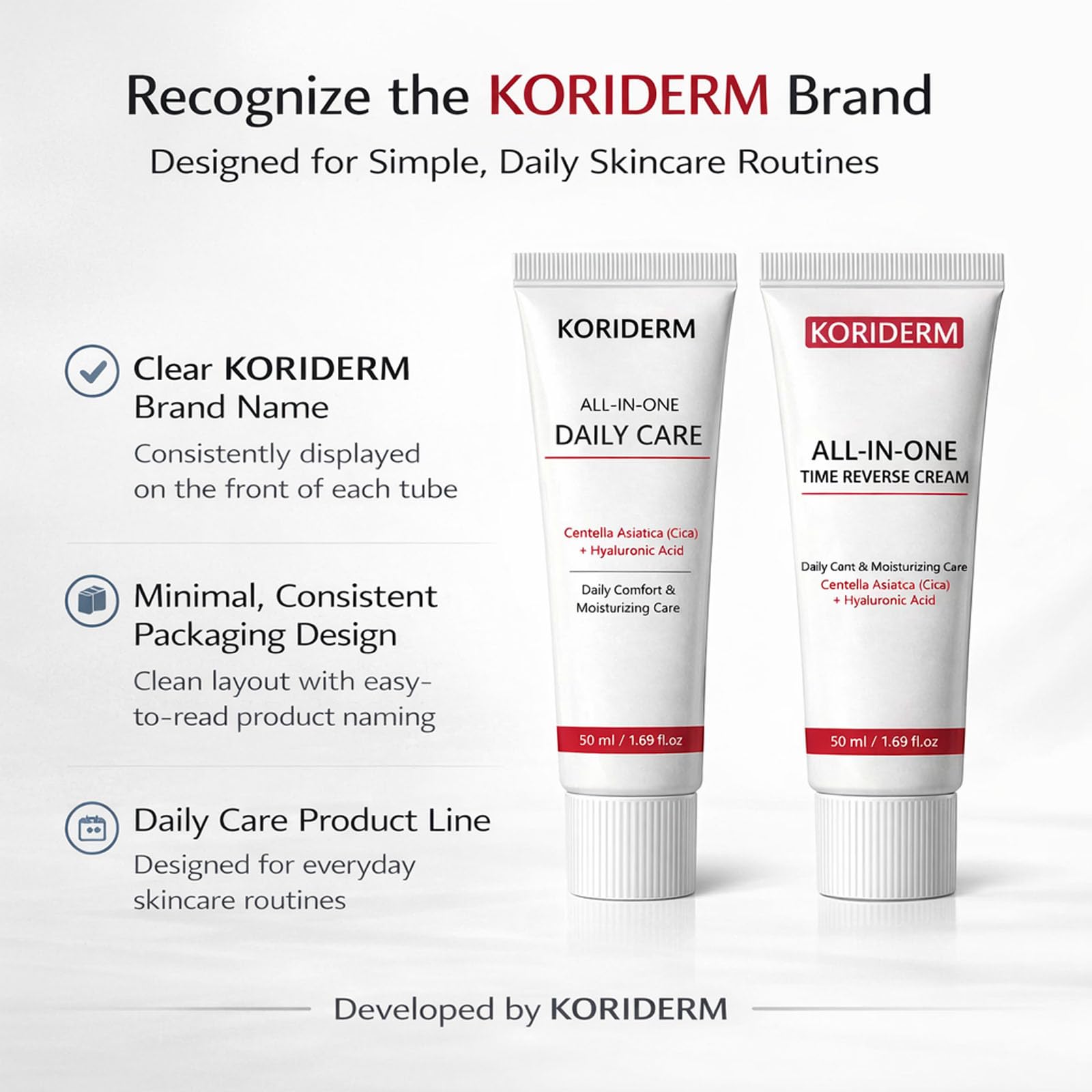 Koriderm Cream texture close-up highlights quick absorption