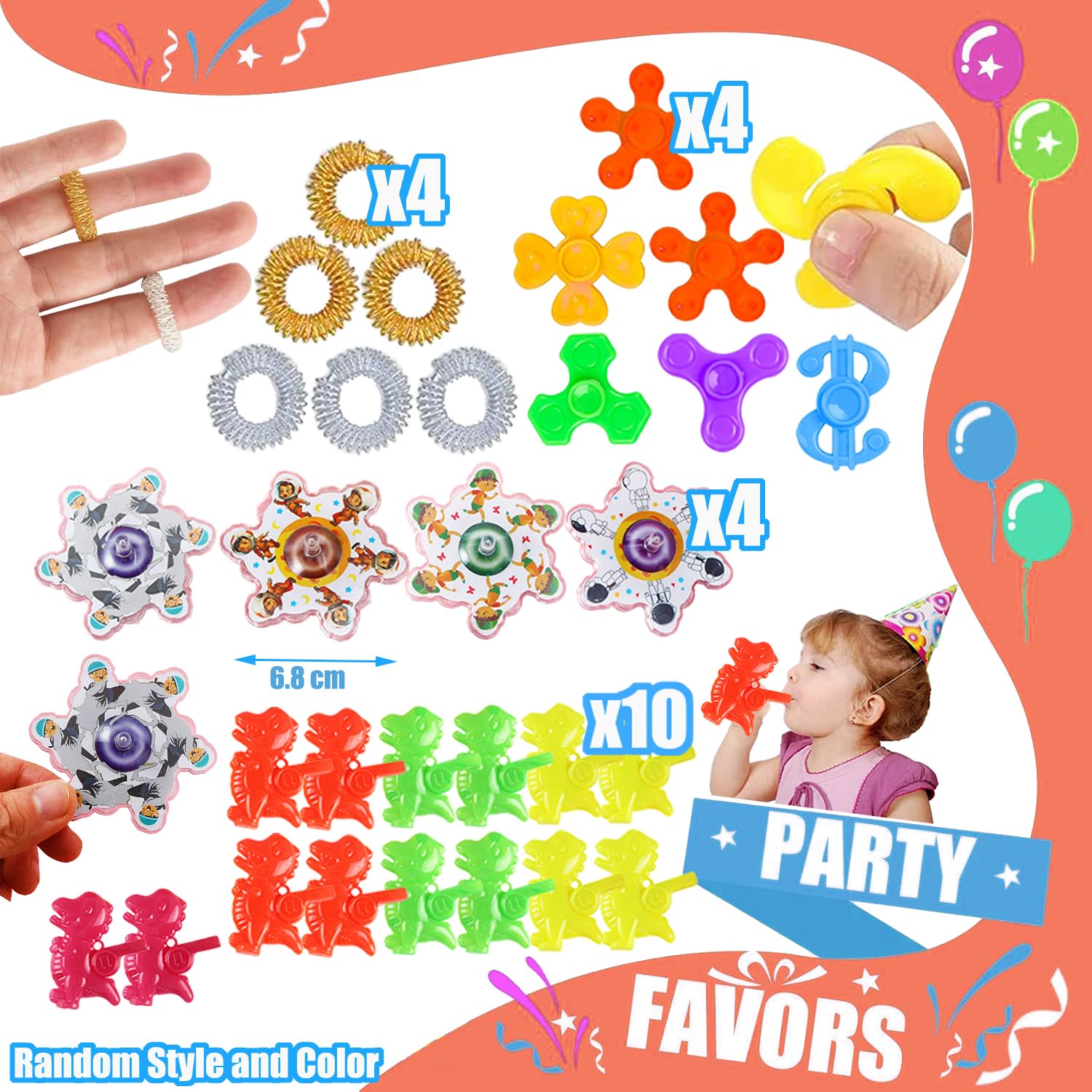 Korilave dinosaur whistles, kid-friendly party accessories with playful sound.