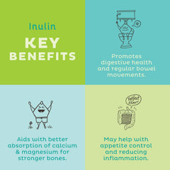 KOS Organic Inulin Powder scoop demonstrates easy measurement for daily prebiotic fiber.