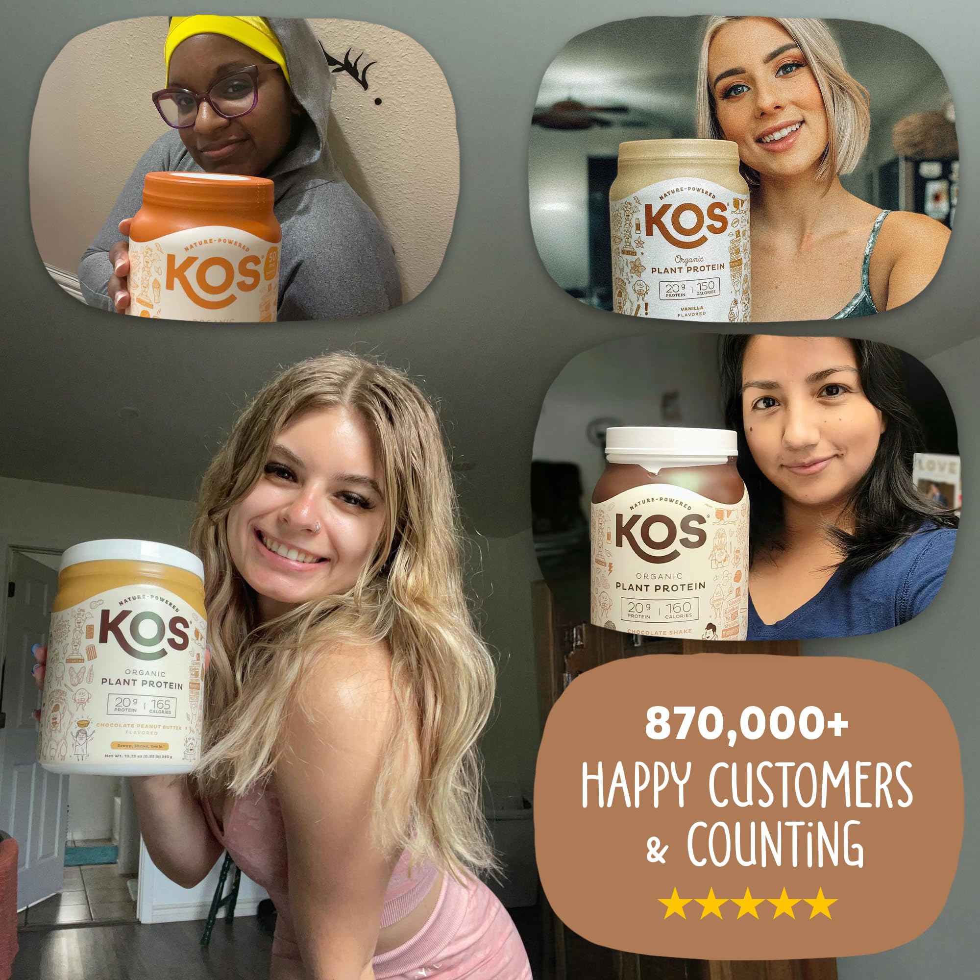 KOS organic label highlights gluten-free, dairy-free, and soy-free options