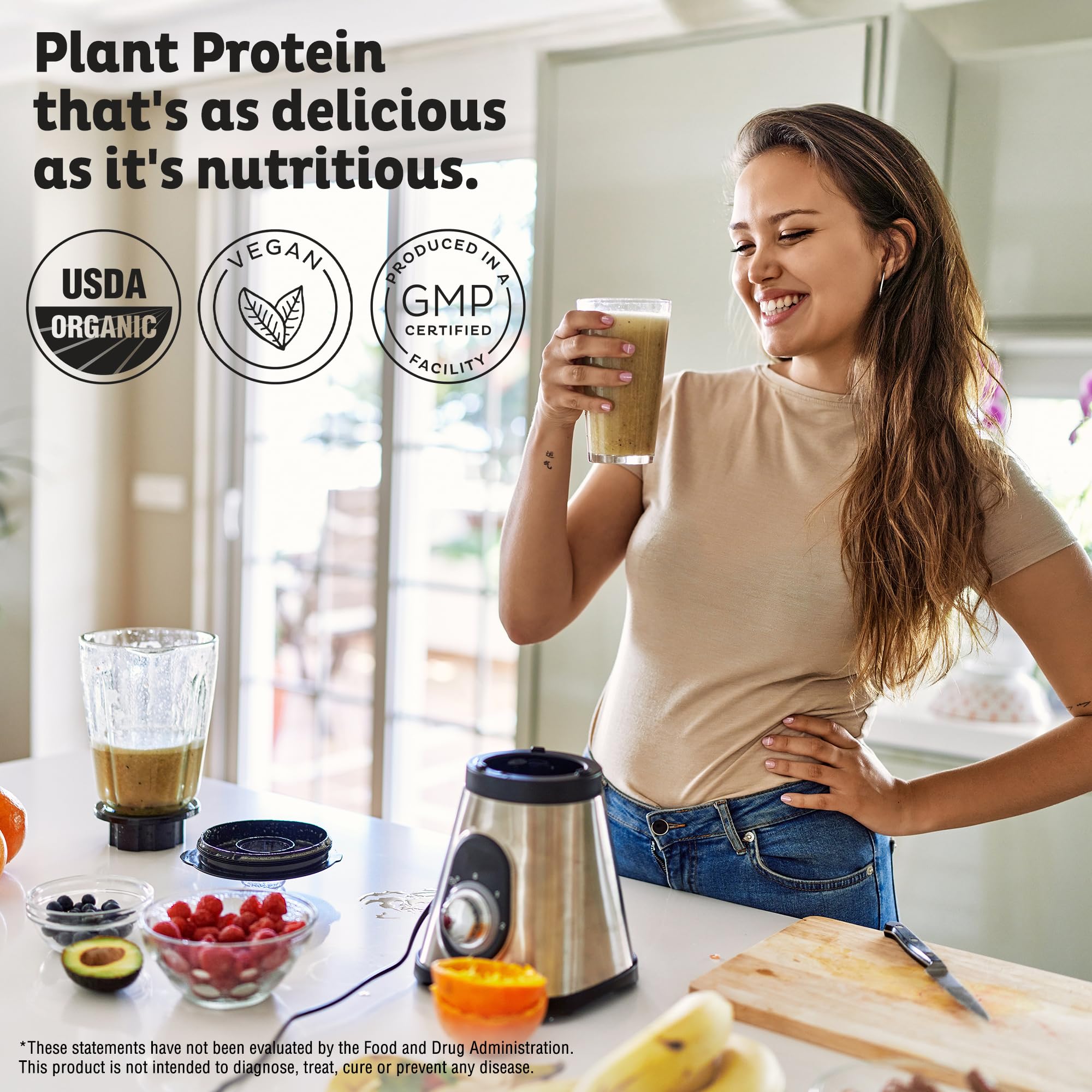 KOS protein powder shake in glass with chocolate peanut butter, creamy texture