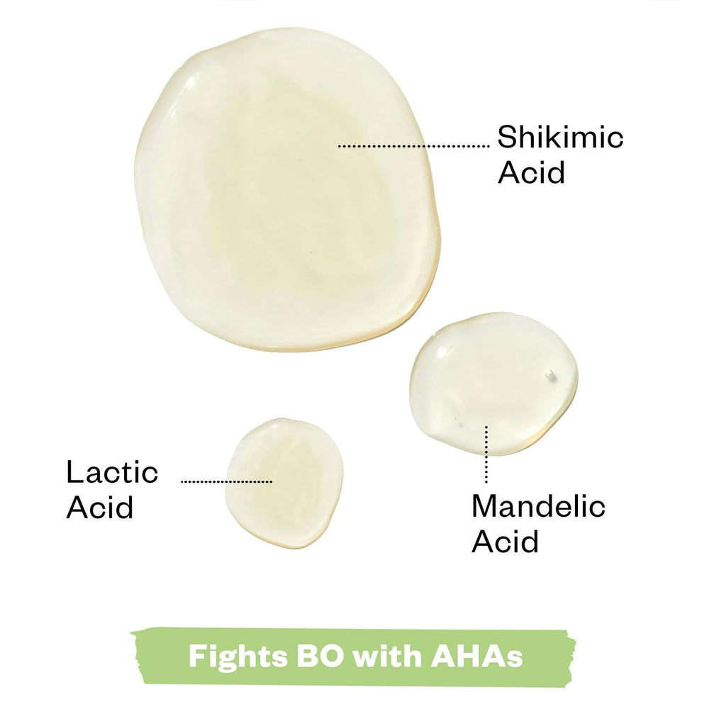 Kosas AHA serum visual showing exfoliation support for healthier-looking skin