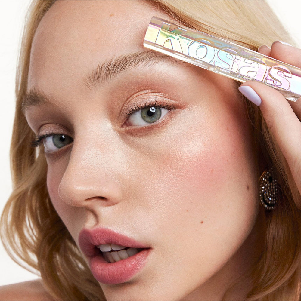 Kosas Air Brow Gel clear option for subtle, no-tint grooming.