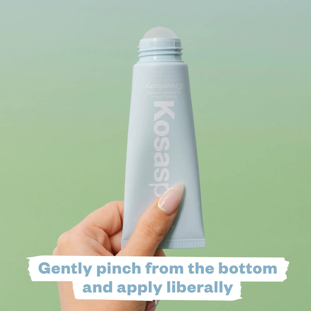 Kosas Chemistry Deodorant softening and exfoliating benefits in action.