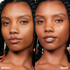 Kosas Mini DreamBeam SPF 40 swirled to reveal a sheer, lightweight finish.