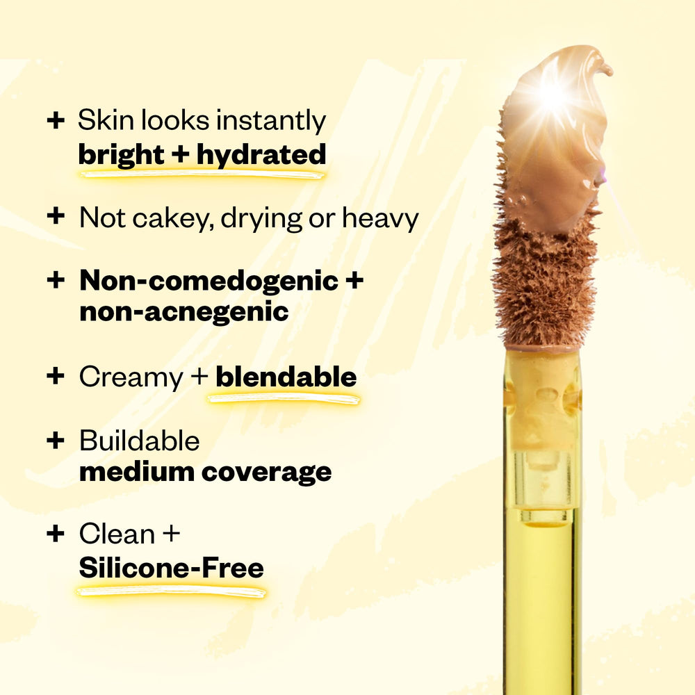 Kosas Revealer Concealer texture resists creasing on fine lines.