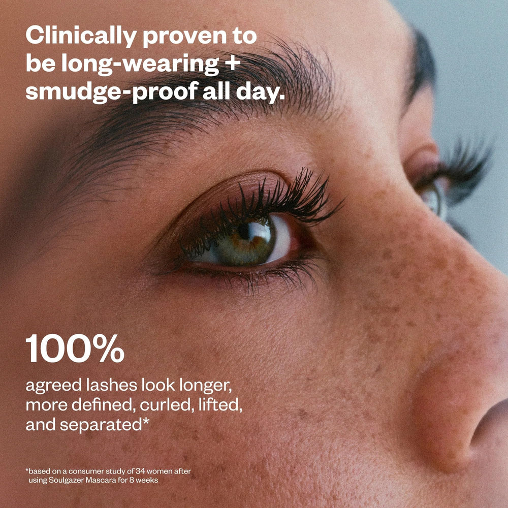 Kosas Soulgazer formula glides on without clumps for fluttery lashes
