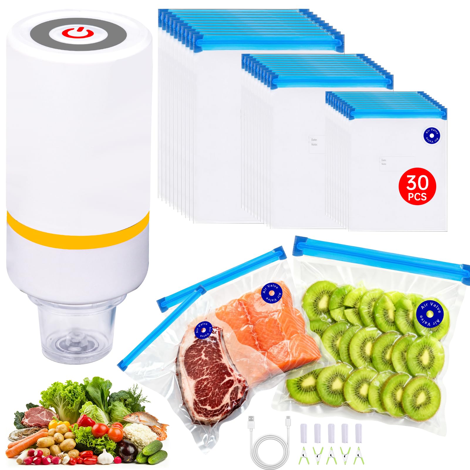 Kosbon 42pcs sous vide set box for organized prep and quick access