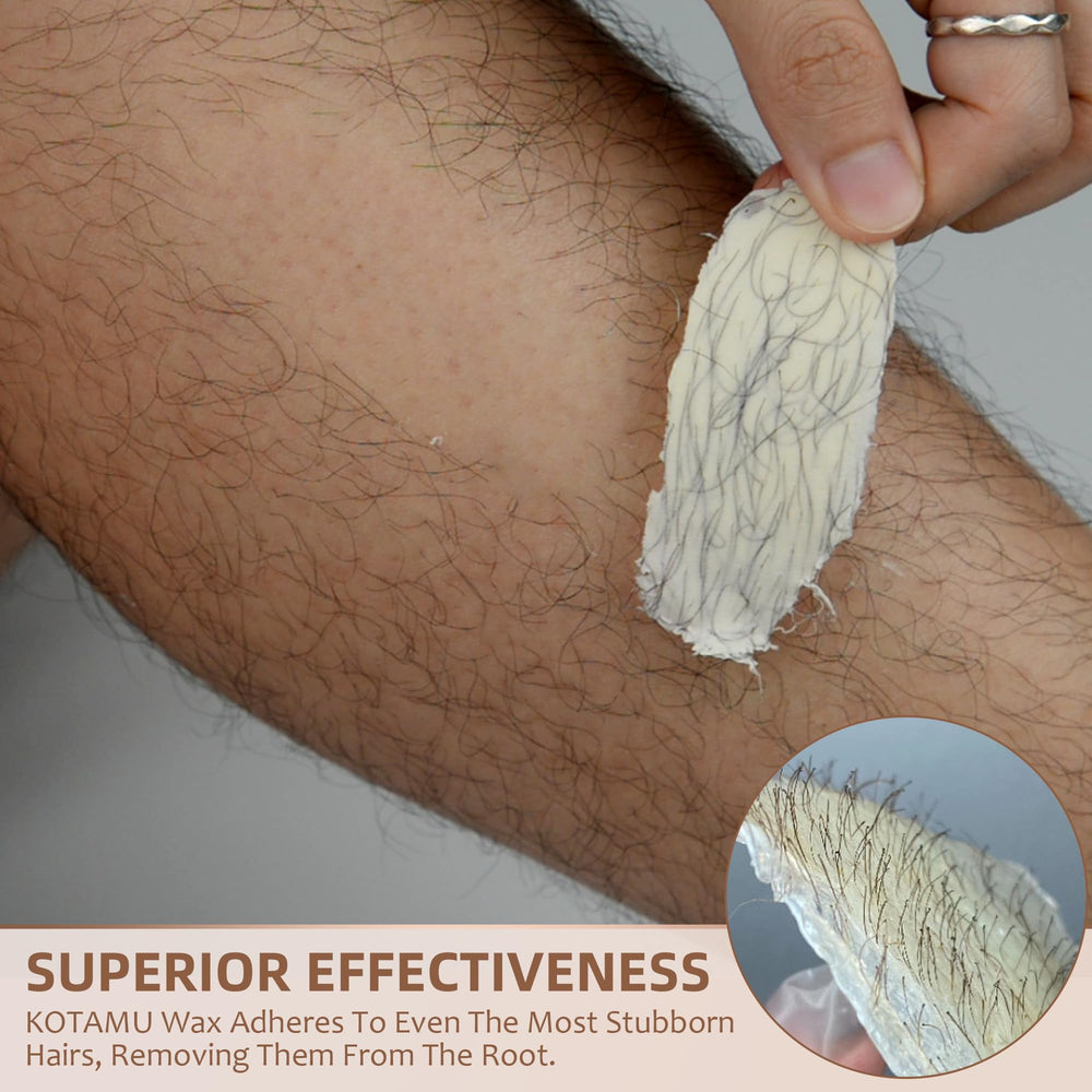 Kotamu hard wax beads apply smoothly for precise root-level hair removal.