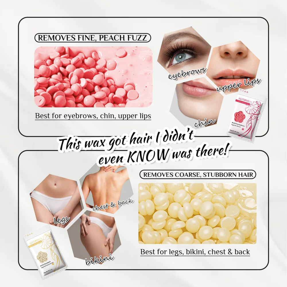 KOTAMU wax kit includes 25 accessories for varied waxing tasks