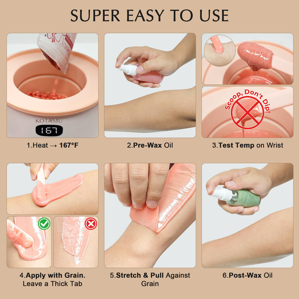 KOTAMU scented soft wax beads reduce odor while waxing