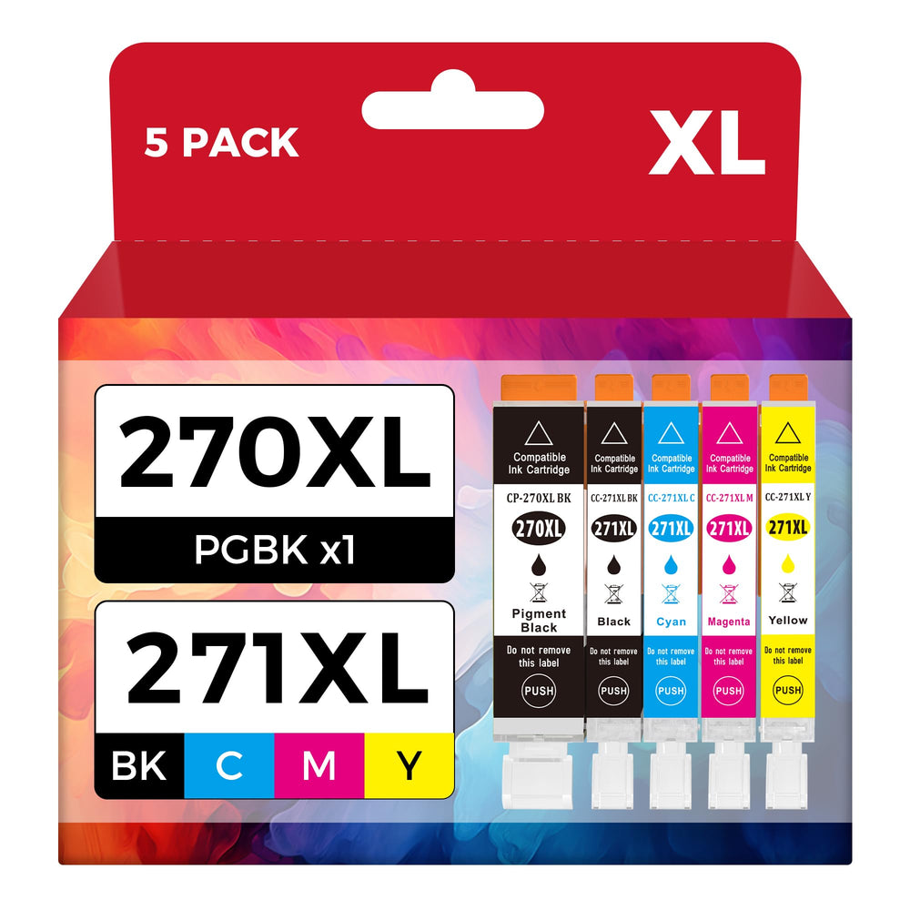 Kotang pgi-270xl cli-271xl ink pack for Canon printers delivers crisp text and vibrant color.