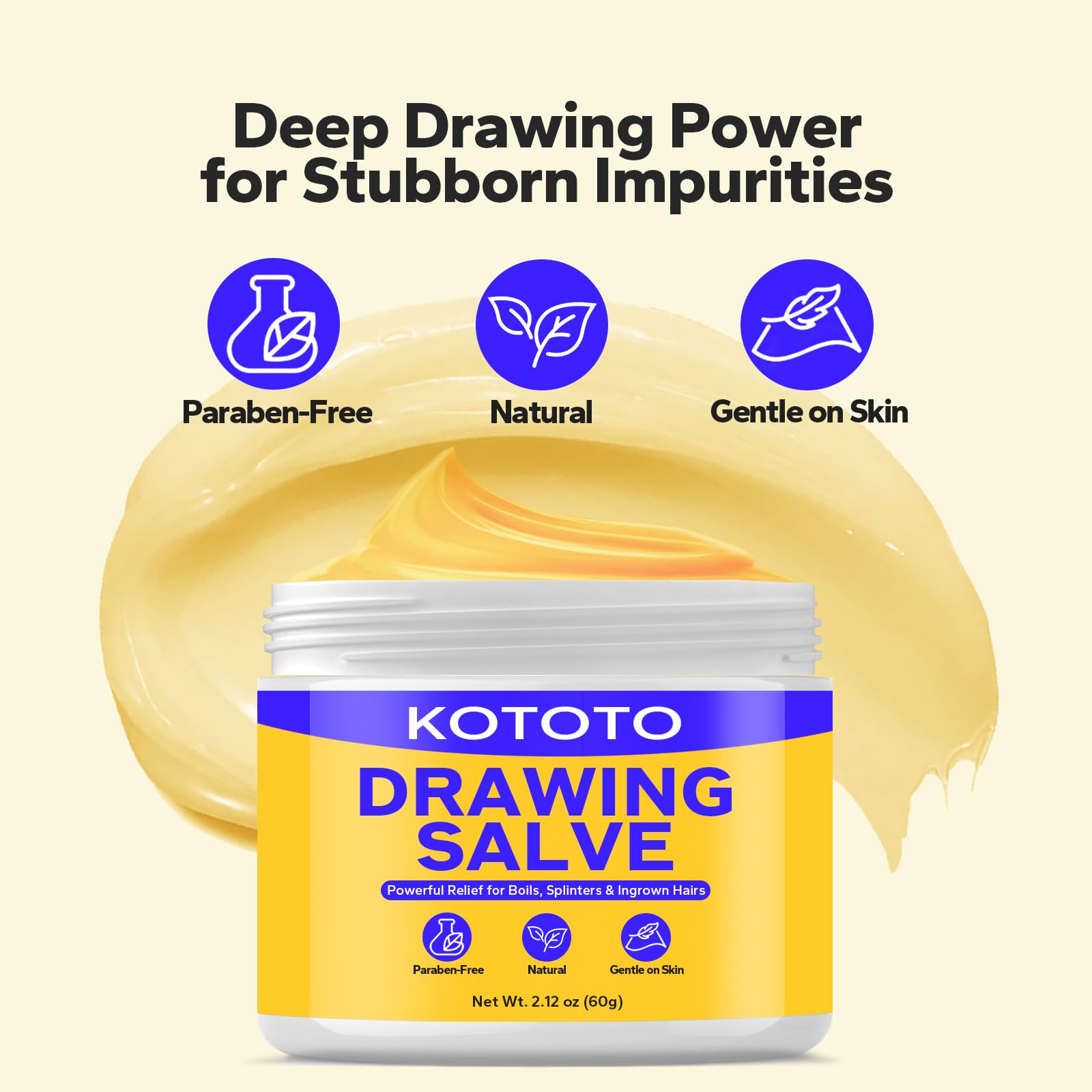 Kototo Drawing Salve packaging highlights herbal blend for everyday care.