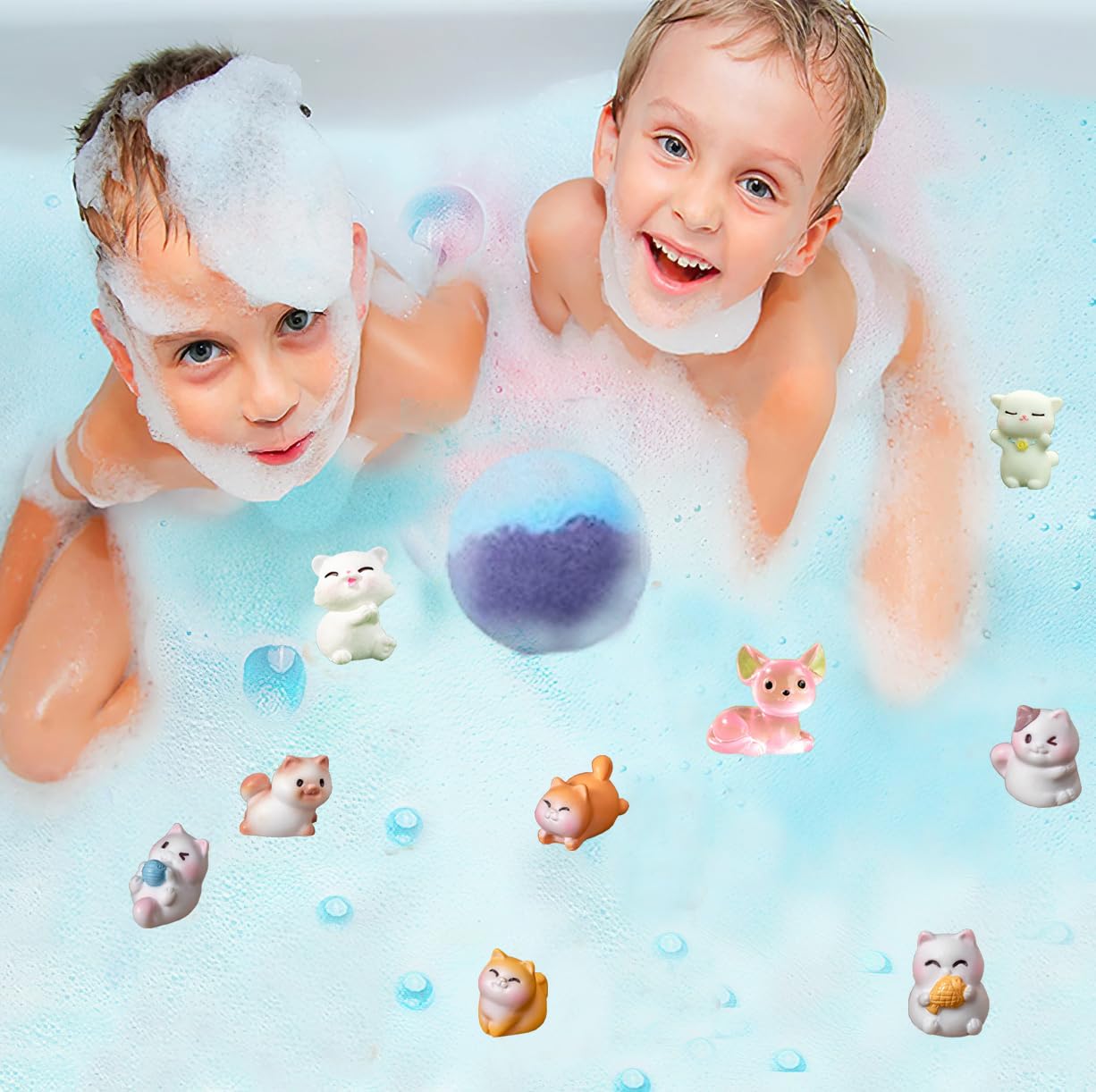 Kottke bath bomb hides a toy inside for magical bath-time moments.