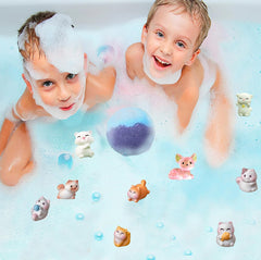Kottke bath bomb hides a toy inside for magical bath-time moments.