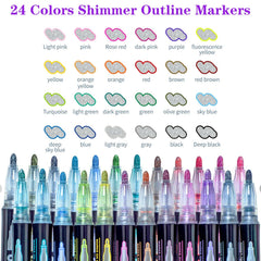 KOUSICOO metallic outline pens produce dual-color effects for striking crafts.