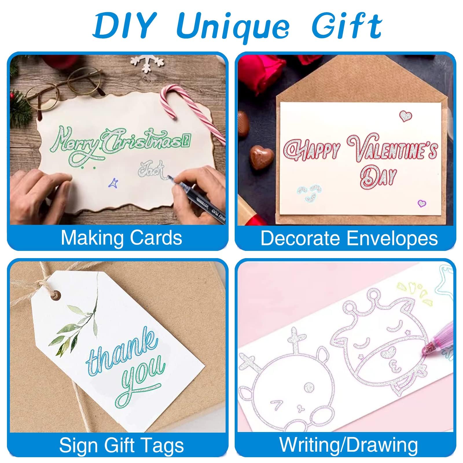 KOUSICOO self-outline markers are easy to use with a quick shake and press workflow.