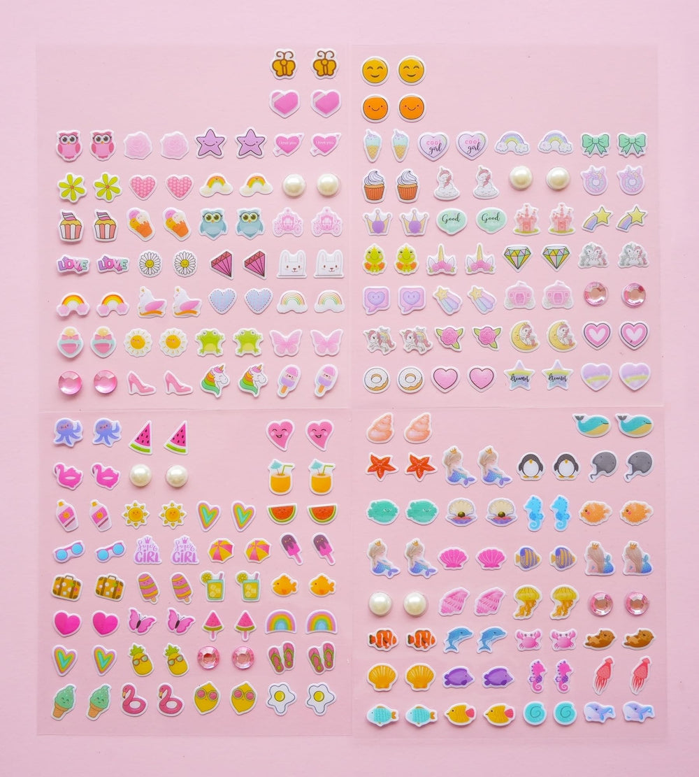 Koutey stick-on earrings flamingo for bright, tropical charm