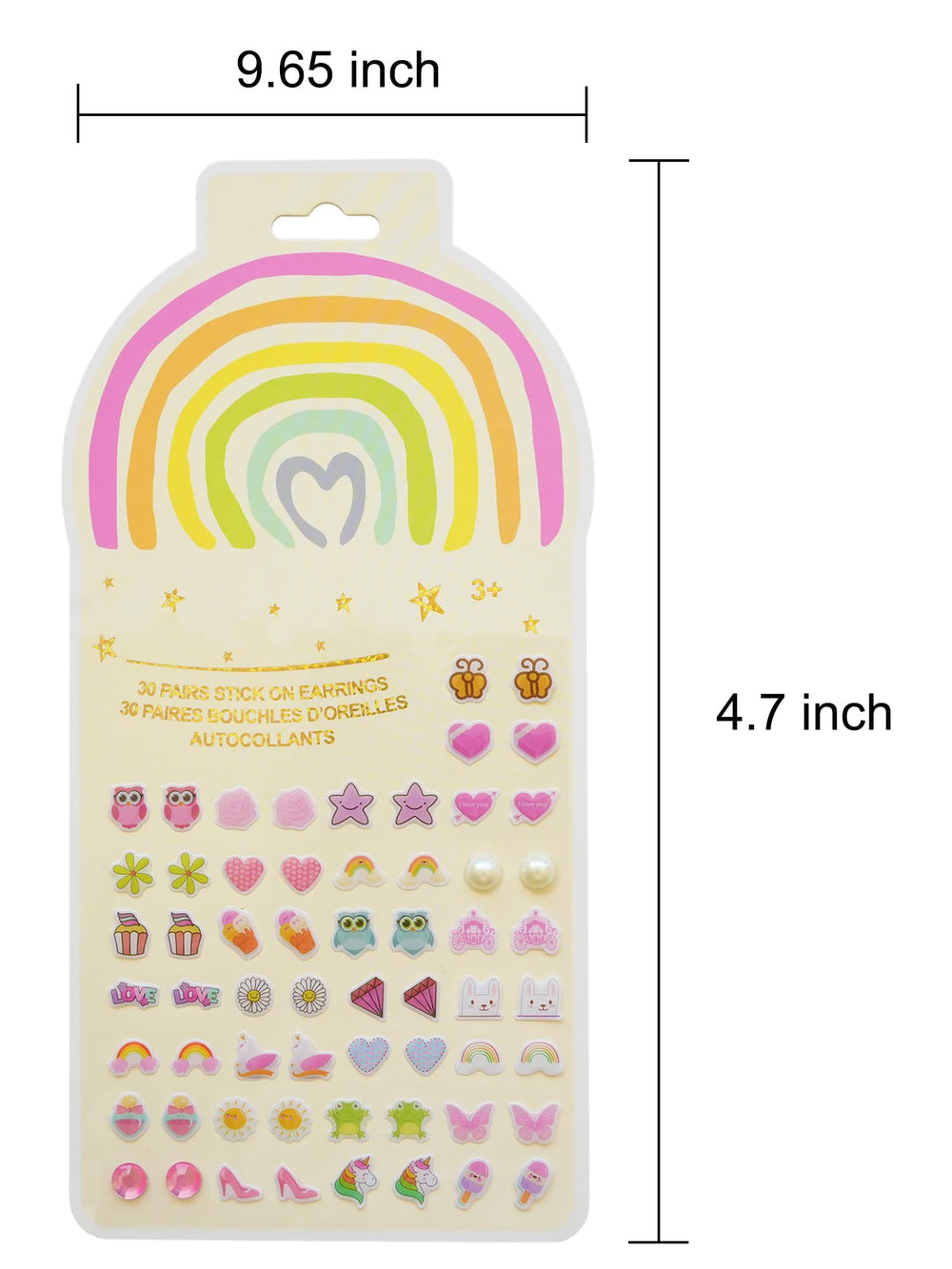 Koutey stick-on earrings kids party accessory for imagination play.