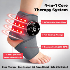 KOVANO Foot Massager strap attachments for secure ankle use and extended treatment areas.