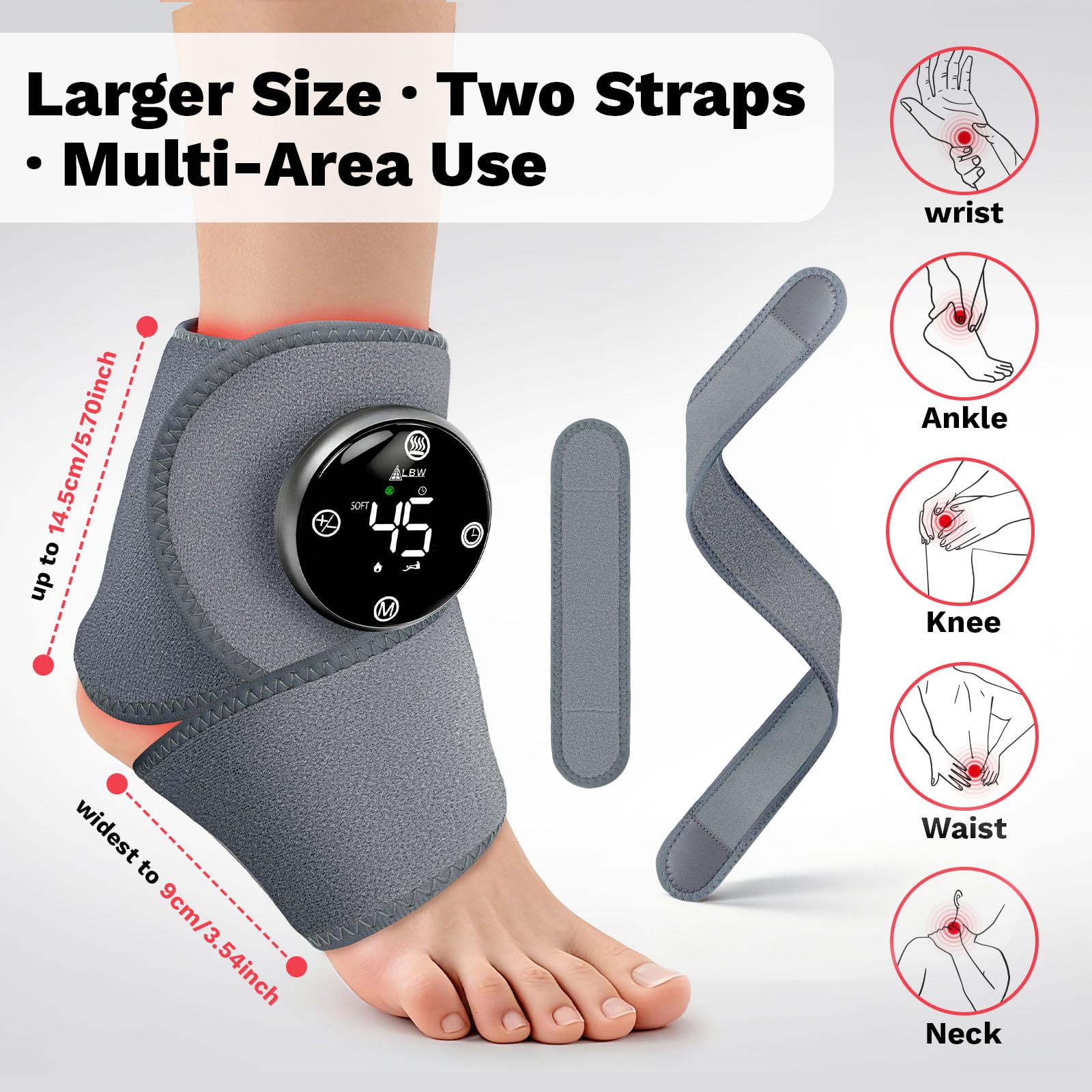 KOVANO Graphene heating pads provide fast, even warmth across joints.