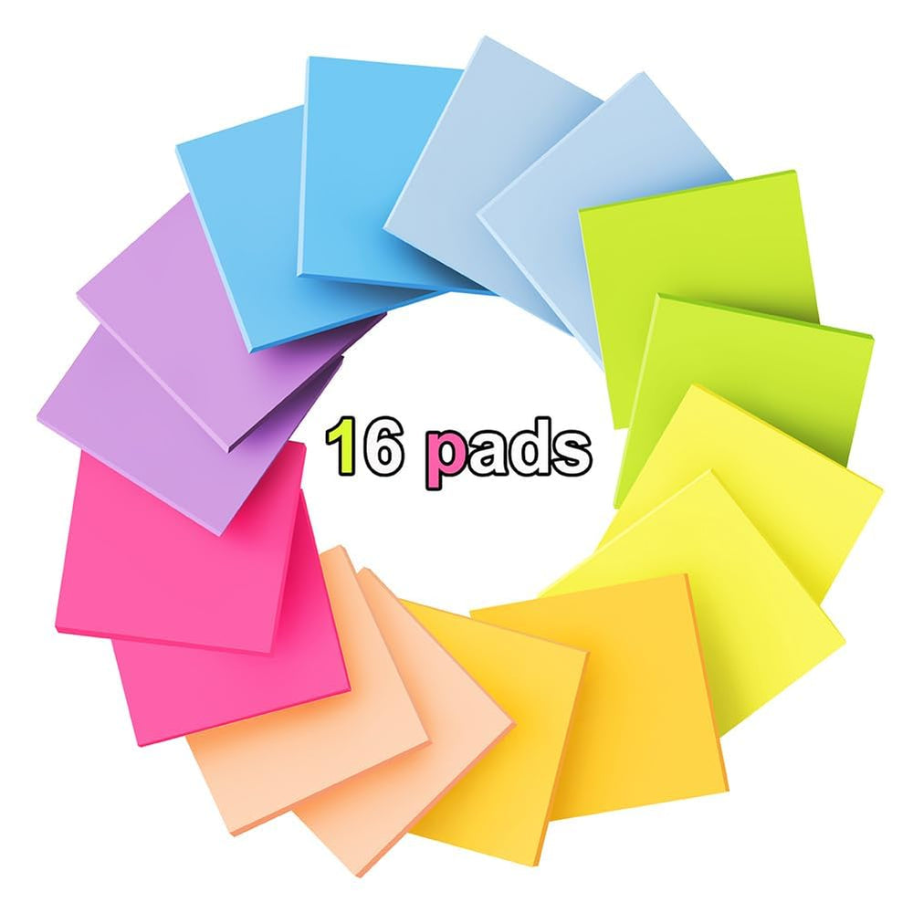 Kozerite 16-pack pop-up notes in bright colors for organized tasks.