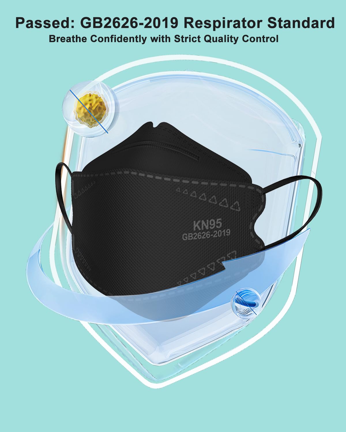 KOZUVEE KN95 mask worn by adult during everyday tasks